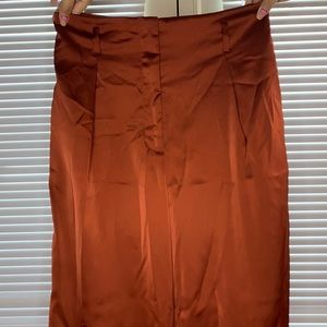 Silk flare trousers